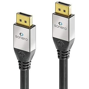 sonero DisplayPort-kabel Premium, 2 m, stekker/stekker, 4K, zwart