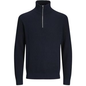 JACK & JONES JPRBLALIAM Knit Half Zip BF, Naval Academy/detail: twist, S