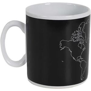 THE CONCEPT FACTORY, KA0387, XXL thermoreactive ceramic mug, elegant and modern design, ideal for coffee, tea or soup, capacity 70cl, black color Size: XXL, Color: Black