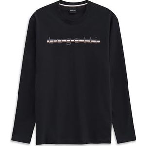 bugatti Herensweatshirt met ronde hals, moderne pasvorm, 390-blauw, L