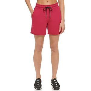 DKNY Sport Vrouwen Metallic Logo Casual Shorts, Black Cherry, Extra Large, Black Cherry, XL
