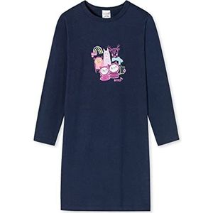 Schiesser Meisjesnachthemd, Donkerblauw motief, 92 cm