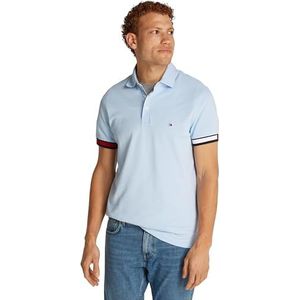 Tommy Hilfiger Flag Cuff Slim Polo Mw0mw37518 Poloshirt S/S heren