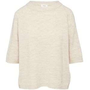 s.Oliver Trui met korte mouwen in relaxed fit, beige, 44