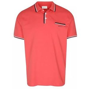 GANT 2-COL Tipping SS Pique Polo, Sunset Pink, M