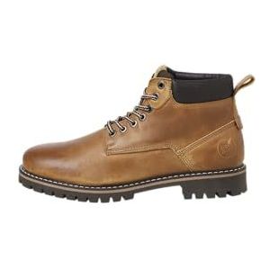 JACK & JONES Jfwqueensway Leather Boot Sn veterlaarzen voor heren, geel (honey), 44 EU