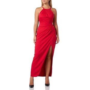 Angelika Józefczyk, Sofia Damesjurk, gedrapeerde gebreide jurk, maxi-lengte, rood, maat S, rood, 38