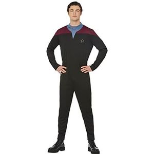 Smiffys Officieel gelicenseerd Star Trek Voyager Command Uniform, M - Maat 96,5-101,6 cm, Zwart & Rood