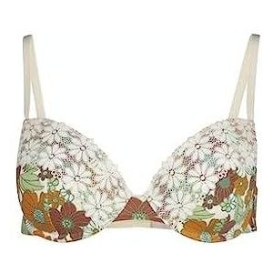 Skiny Dames Cotton Lace T-Shirt BH, Garden Flowers, Regular, Garden Flowers, 70C