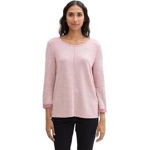 TOM TAILOR Sweatshirt voor dames, 35895 - Pink Velvet Melange, S