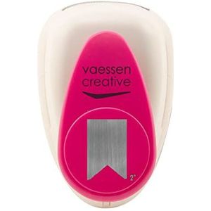 Vaessen Creative Motiefpons Jumbo vlaggenbanner Ø5cm, wit/roze