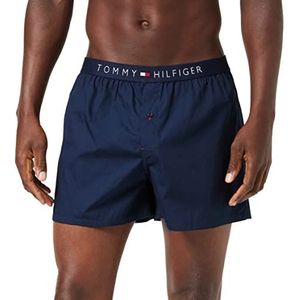 Tommy Hilfiger Katoenen geweven boxershorts voor heren, Blauw (Navy Blazer-pt), M