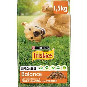 Purina Friskies Balance Hondenvoer met kip en extra groenten, 6 verpakkingen 1,5 kg