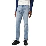Wrangler Heren Jeans Greensboro, Regular Fit, Straight Leg, Grijs Licht, 31W / 30L