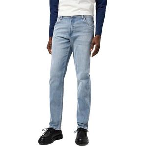 Wrangler Heren Jeans Greensboro, Regular Fit, Straight Leg, Grijs Licht, 31W / 30L