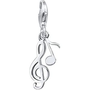 Elli Dames Charm hanger muzieksleutel muziek in 925 sterling zilver