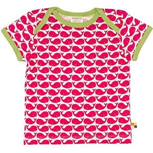 Loud + Proud Uniseks - Baby T-shirts dierenprint 204, roze (rozenrood)., 62/68 cm