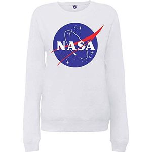 Brands In Limited Dames NASA Classic Insignia Logo Hoodie, Wit (Wit Wht), L