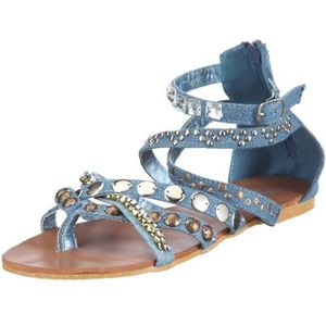 Buffalo Girl 218409 Jeans Blue 24 116164 damessandalen/fashion sandalen, blauw 24, 36 EU