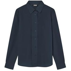 ECOALF - Dames Trimalf shirt met lange mouwen Tencel Lyocel Classic Fit dameshemd dameshemd, maat L, marineblauw, Donkerblauw, L