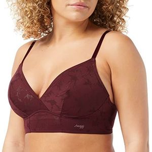 Sloggi Beugelloze beha voor dames, bordeauxrood (claret), L