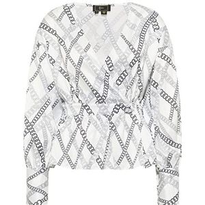 nascita Damesblouse, wolwit zwart, S