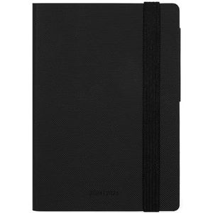Legami - Weekplanner 2024-2025, 18 maanden, klein met notebook, dagboek van juli 2024 tot december 2025, elastische sluiting, FSC-gecertificeerd papier, tas met adresboek, 9,5 x 13,5 cm, zwart