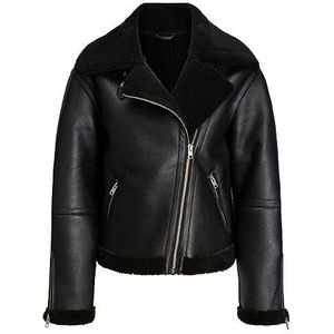 JACK & JONES Jxlee Aviator Faux Shearling JKT - Zwart - Leren Jas