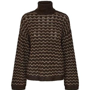 PIECES Pcjoyce Ls Oversized Roll Neck Knit Bc Pullover voor dames, Mole, M