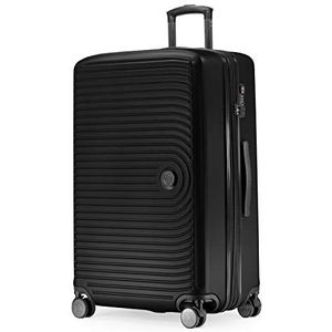 HAUPTSTADTKOFFER Mitte - Grote koffer met harde schaal, TSA, 4 wielen, ruimbagage met 8 cm volumevergroting, 77 cm, 130 liter, Zwart