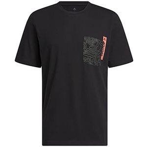 adidas Heren Graphic Tee (Short Sleeve) M City E Pkt T, Black, HR3003, M