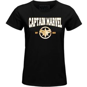 Marvel ""Captain EST 2023"" WOMAVLSTS003 T-shirt voor dames, zwart, maat XXL, Zwart, XXL