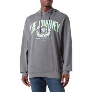 Jack & Jones JORCHARGE Washed Sweat Hood STYD, Smoked Pearl, S