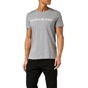 Calvin Klein Jeans Heren Core Institutional Logo Slim Tee T-shirt, grey heather, XL