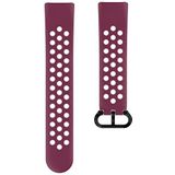 Hama 00086248 Fitbit horlogeband 22 mm (verstelbare reservearmband voor smartwatch Fitbit Charge 5, siliconen wisselarmband, roestvrij stalen drukknop) Normaal,rood/grijs