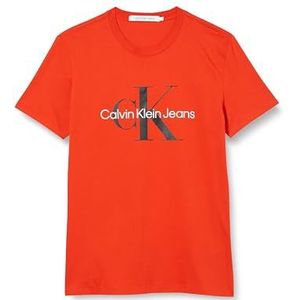 Calvin Klein Jeans S/S T-shirts voor heren, Vurig Rood, M