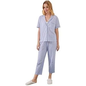 women'secret Pyjama-set voor dames, blauwe print, XXL