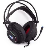 CoolBox DeepLighting Gaming Headset met omnidirectionele microfoon en LED-verlichting, volumeregelaar, compatibel met PC, PS4 en Xbox One (incl. adapter), verstelbaar