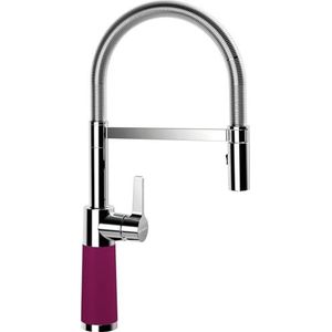 Schock 558000BRY keukenkraan SC-550 Berry – gekleurde hogedruk armatuur CRISTADUR met vaste uitloop