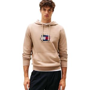 TOMMY HILFIGER - Sweatshirt - Beige - Capuchon - Lange Mouw