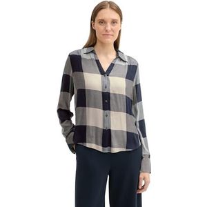 TOM TAILOR Damesblouse, 36218 - Blue Check Design, 38