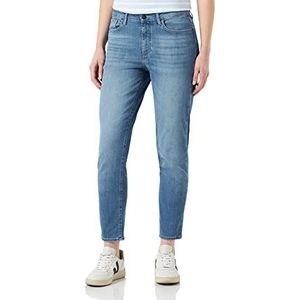 camel active 5-pocket jeans voor dames, rechte pasvorm, blauw, 30W x 32L