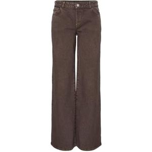 PIECES Pcselma Lw Wide Colered Jeans Noos, Hot Fudge, 29W / 32L
