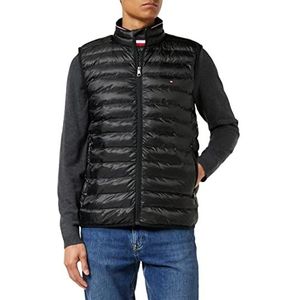Tommy Hilfiger Packable Circular Vest Jacket voor heren, Zwart, L
