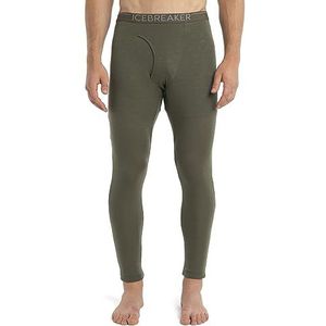 icebreaker Merino Wool 175 Everyday Men’s Cold Weather Leggings with Fly - Thermal Underwear for Men with Contoured Slim Fit - 100% Merino Wool Base Layer - Premium Long Johns - Loden - Large