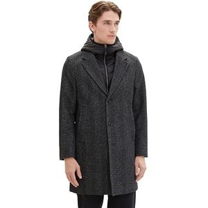 TOM TAILOR Wollen jas voor heren, 32522 - Deep Herringbone Structure, XL