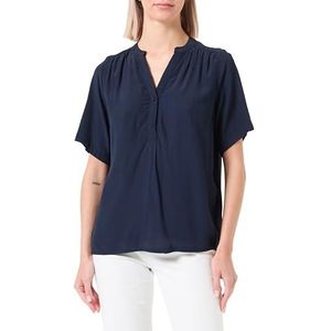 SELECTED FEMME Dames Slfsusie-Mivia Ss Top Noos blouse met korte mouwen, Dark Sapphire, 36