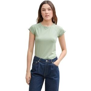 TOM TAILOR Denim T-shirt voor dames, 13632 - Fresh Mint Green, XXL