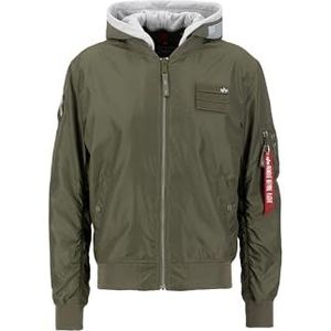 Alpha Industries MA-1 TT capuchon Custom Bomber Jacket voor heren Dark Olive