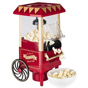 Korona 41100 Popcornautomaat, retro design, olievrije productie dankzij heteluchtproces, eenvoudig te reinigen, max. 1200 watt, rood-goud